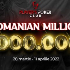 Romanian Million, turneul de poker de 1.000.000 Ron garantat, va avea loc în perioada 28 martie – 11 aprilie la Player`s Poker Club din Cluj-Napoca